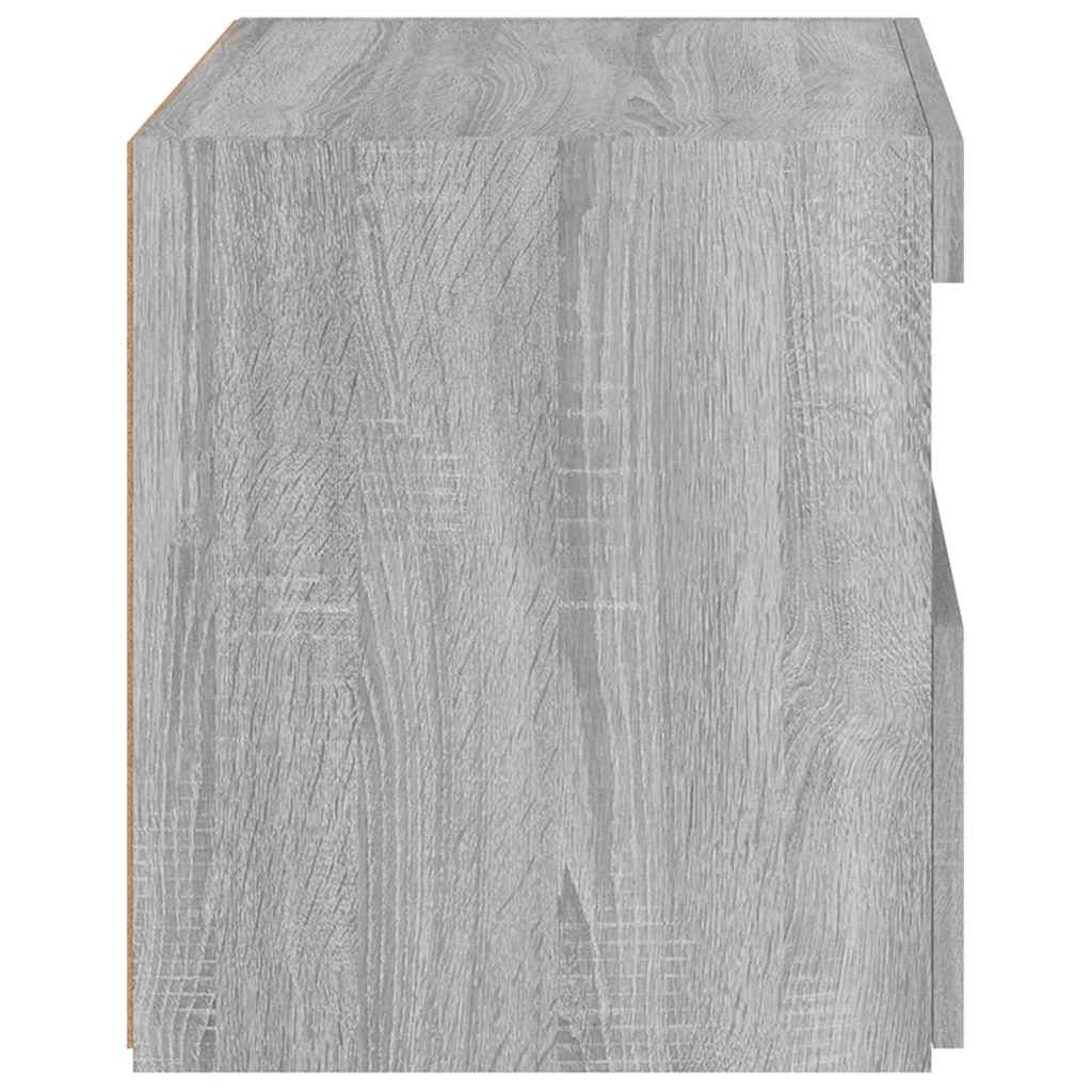 Noćni ormarići s LED svjetlima 2 kom boja hrasta 50x40x45 cm