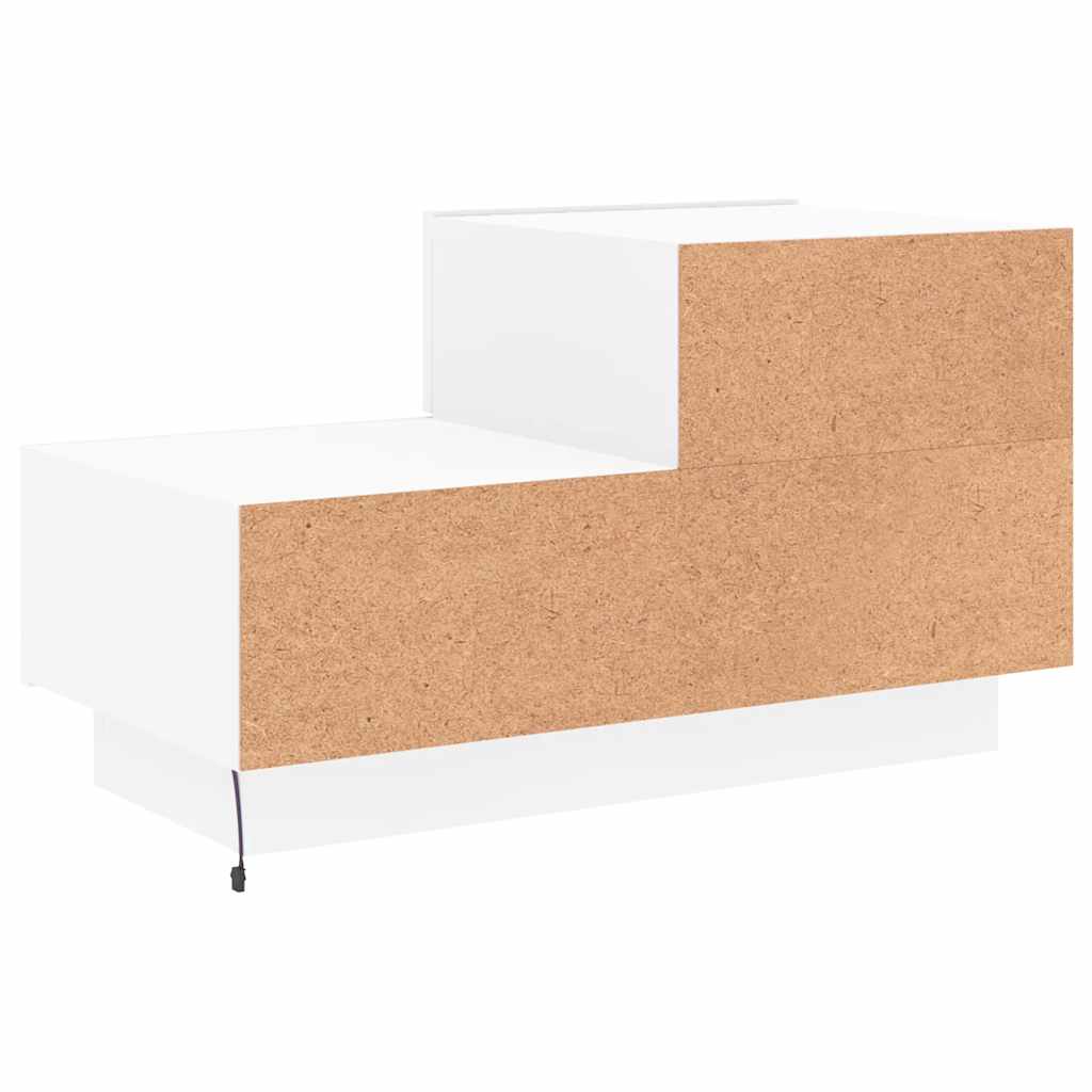 Noćni ormarić s LED svjetlima bijeli 70 x 36 x 40,5 cm