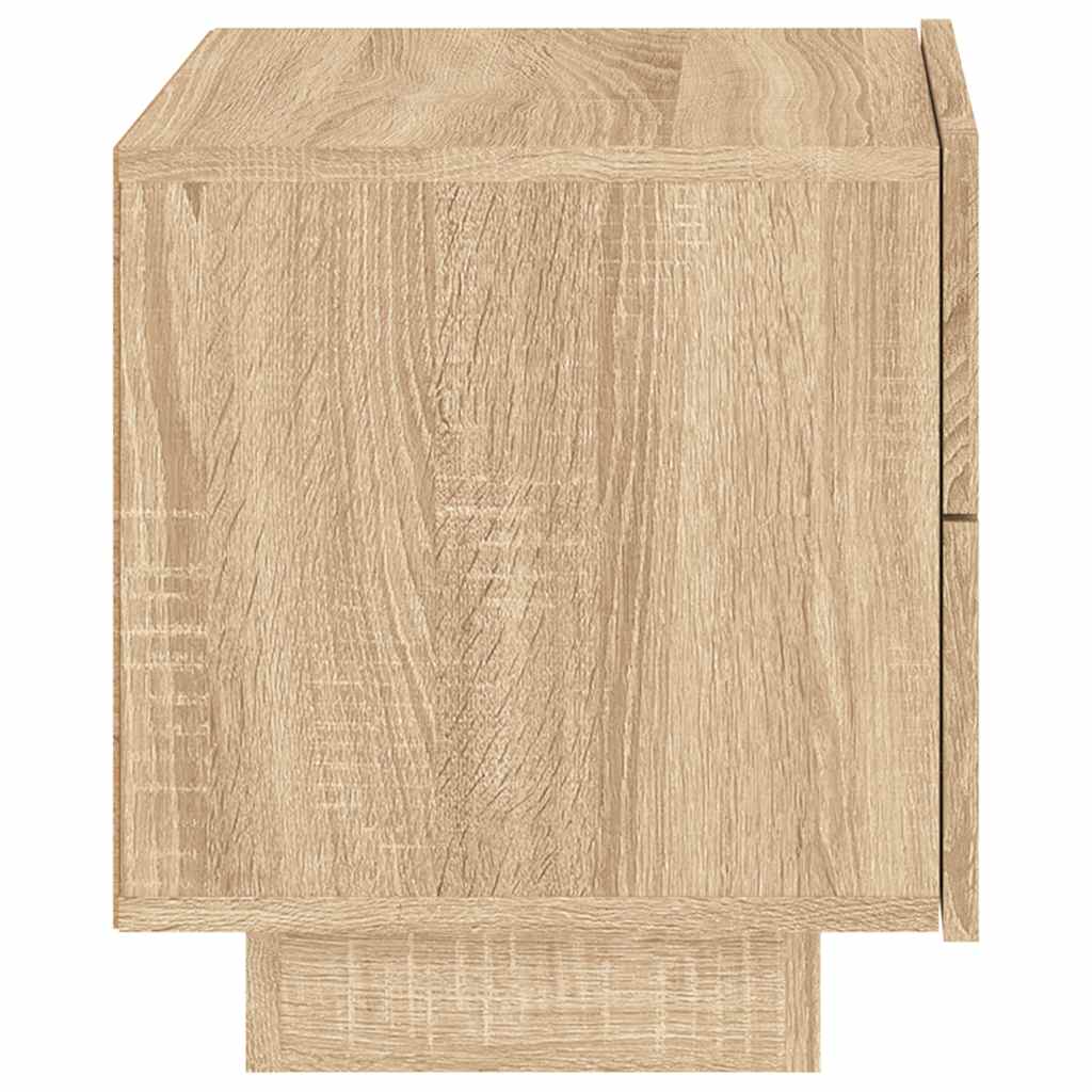 Noćni ormarić s LED svjetlima boja hrasta sonome 70x36x40,5 cm