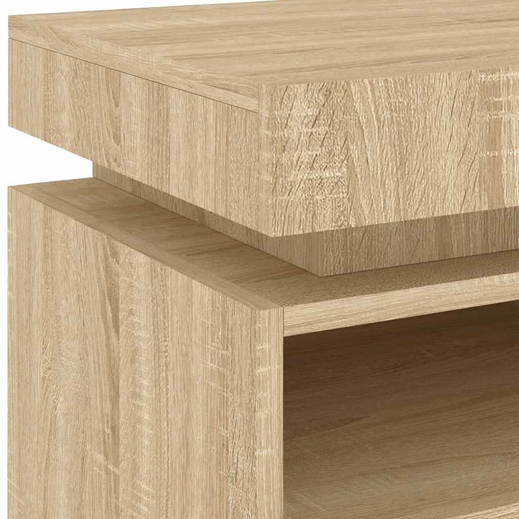 Noćni ormarić s LED svjetlima boja hrasta sonome 40x39x48,5 cm