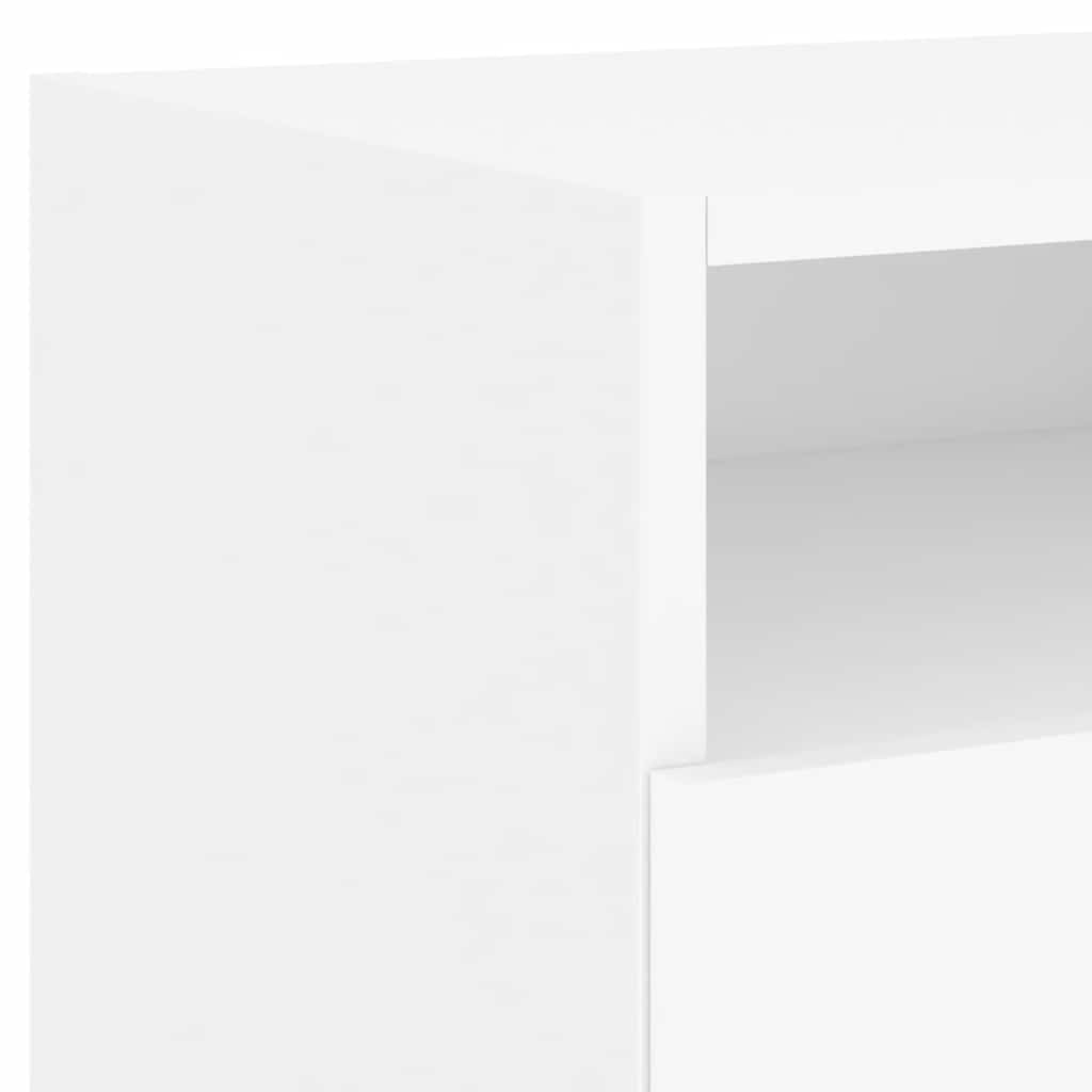 Noćni ormarić s LED svjetlima bijeli 40 x 39 x 37 cm