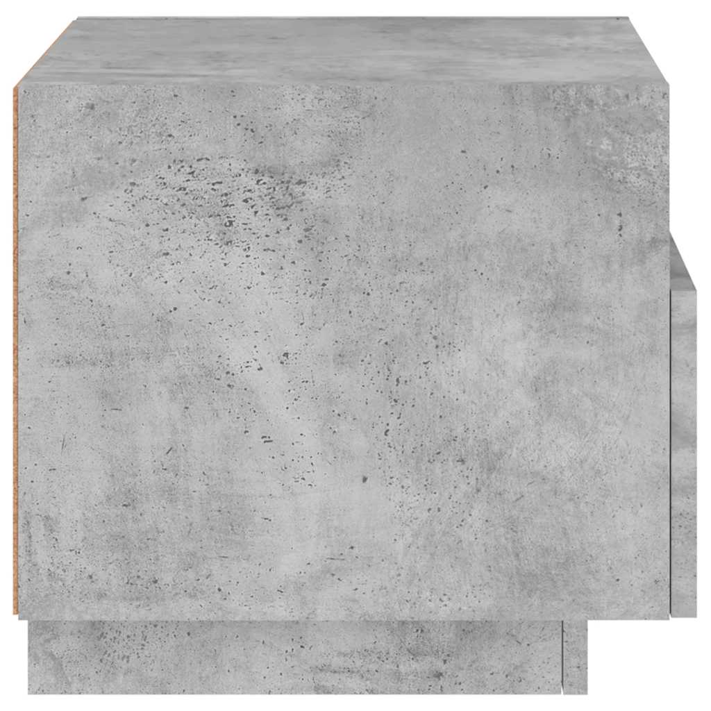 Noćni ormarići s LED svjetlima 2 kom boja betona 40x39x37 cm