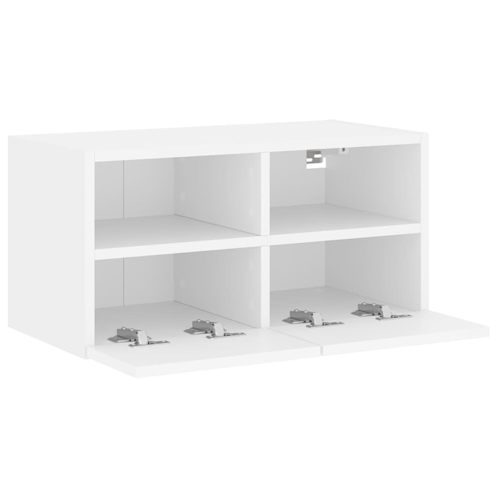 Zidni TV ormarić bijeli 60 x 30 x 30 cm od konstruiranog drva