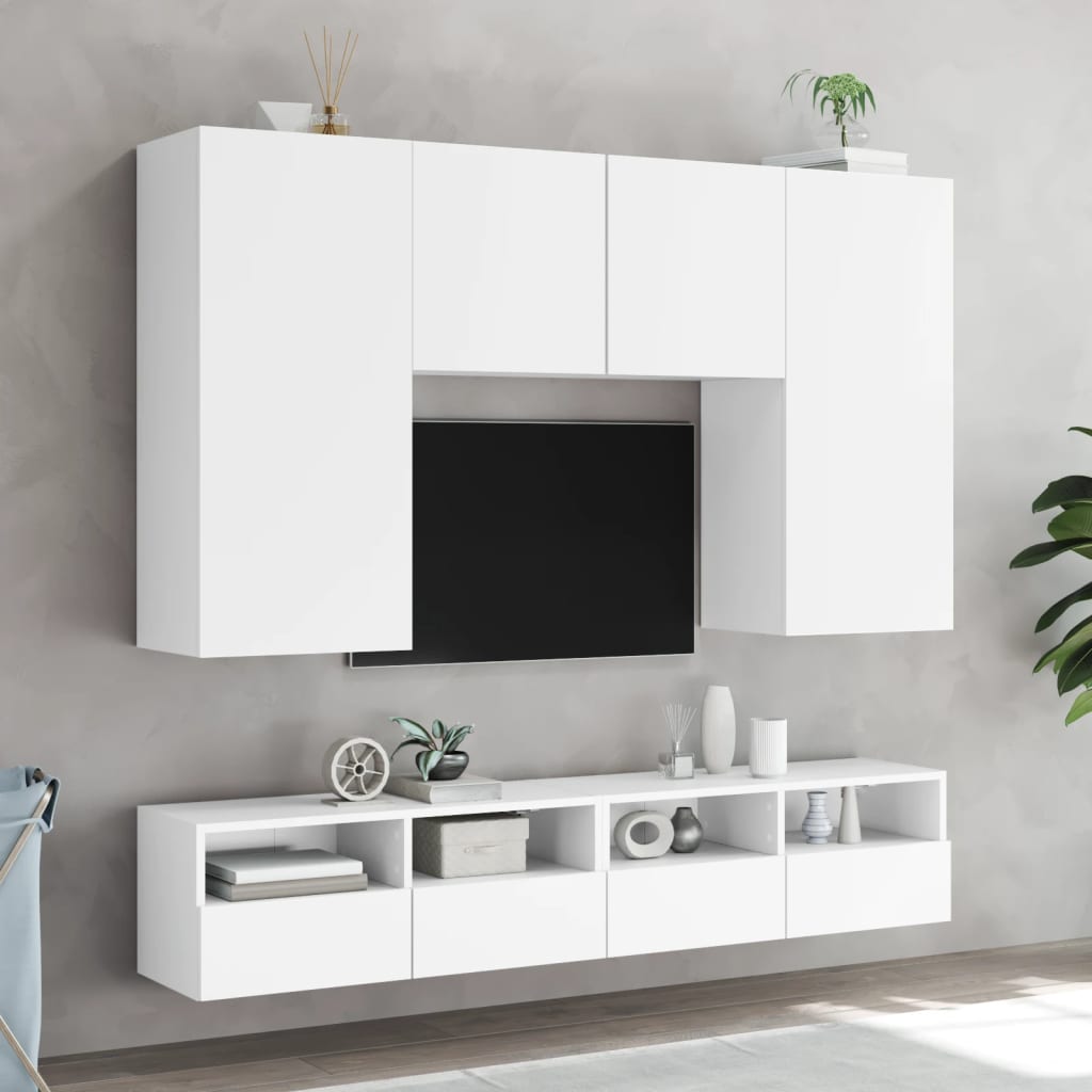 Zidni TV ormarić bijeli 80 x 30 x 30 cm od konstruiranog drva
