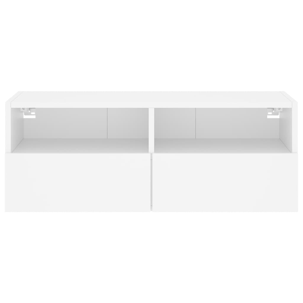 Zidni TV ormarić bijeli 80 x 30 x 30 cm od konstruiranog drva