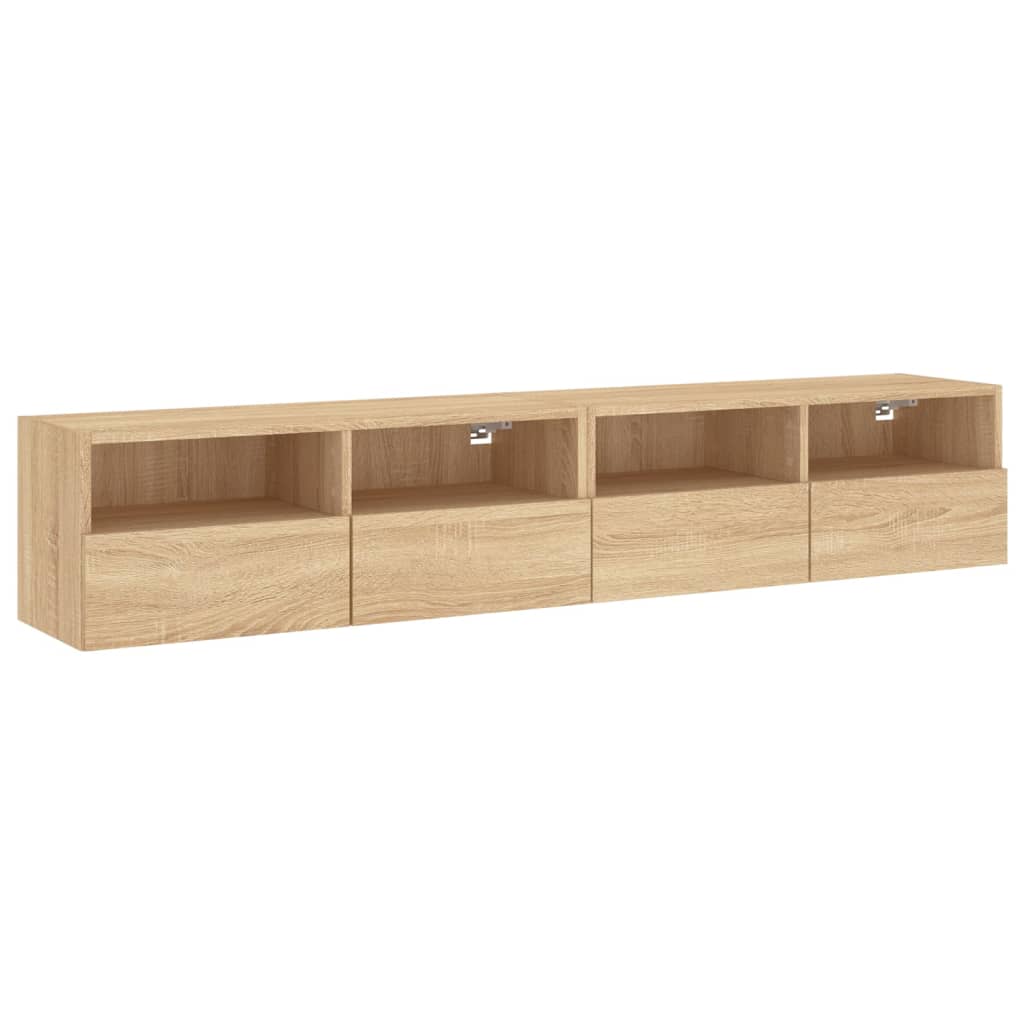 Zidni TV ormarići 2 kom boja hrasta 80 x 30 x 30 cm drveni