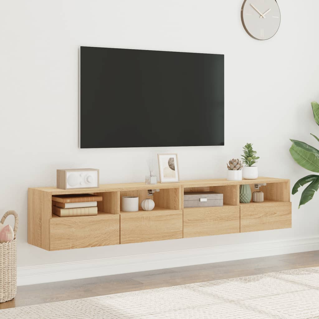 Zidni TV ormarići 2 kom boja hrasta 80 x 30 x 30 cm drveni
