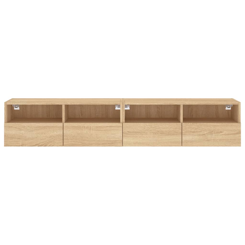 Zidni TV ormarići 2 kom boja hrasta 80 x 30 x 30 cm drveni