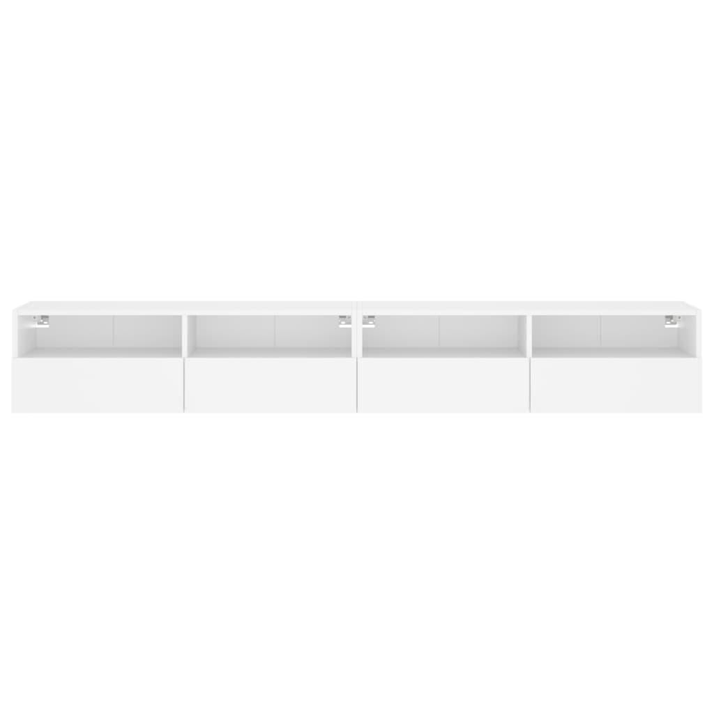Zidni TV ormarići 2 kom bijeli 100x30x30 cm konstruirano drvo
