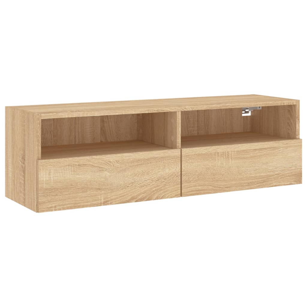 Zidni TV ormarić boja hrasta 100 x 30 x 30 cm konstruirano drvo