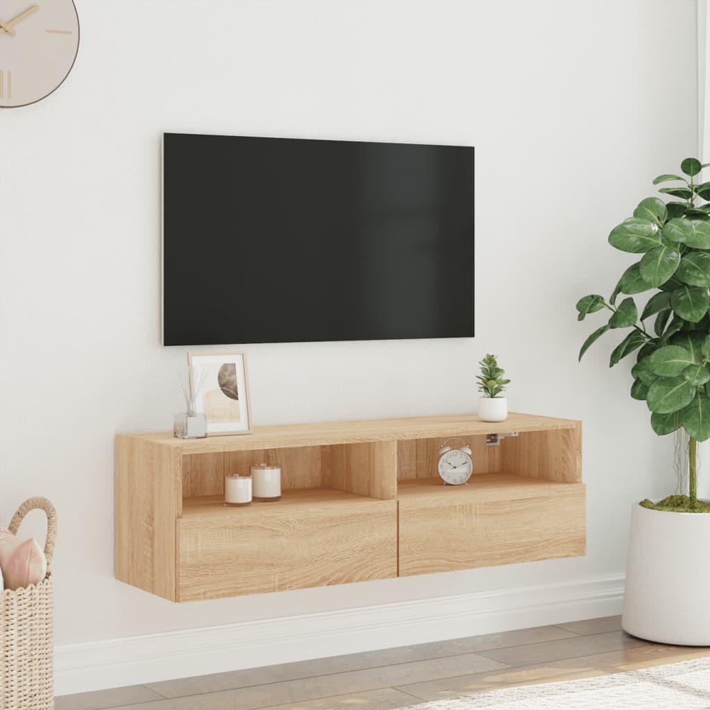 Zidni TV ormarić boja hrasta 100 x 30 x 30 cm konstruirano drvo