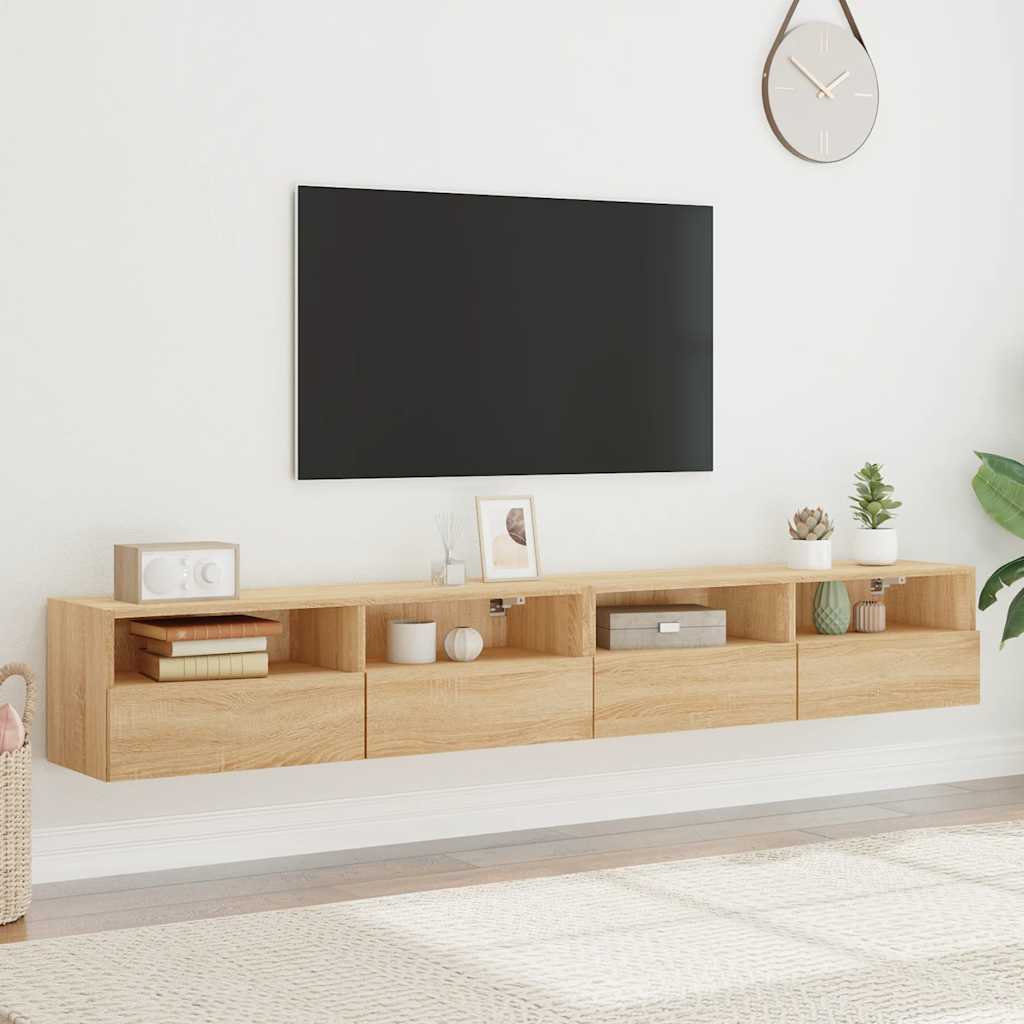 Zidni TV ormarići 2 kom boja hrasta 100 x 30 x 30 cm drveni
