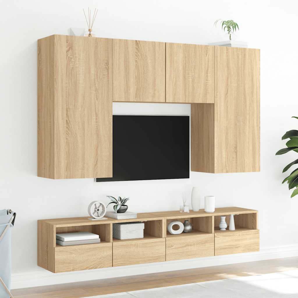 Zidni TV ormarići 2 kom boja hrasta 100 x 30 x 30 cm drveni