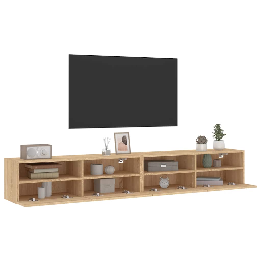 Zidni TV ormarići 2 kom boja hrasta 100 x 30 x 30 cm drveni