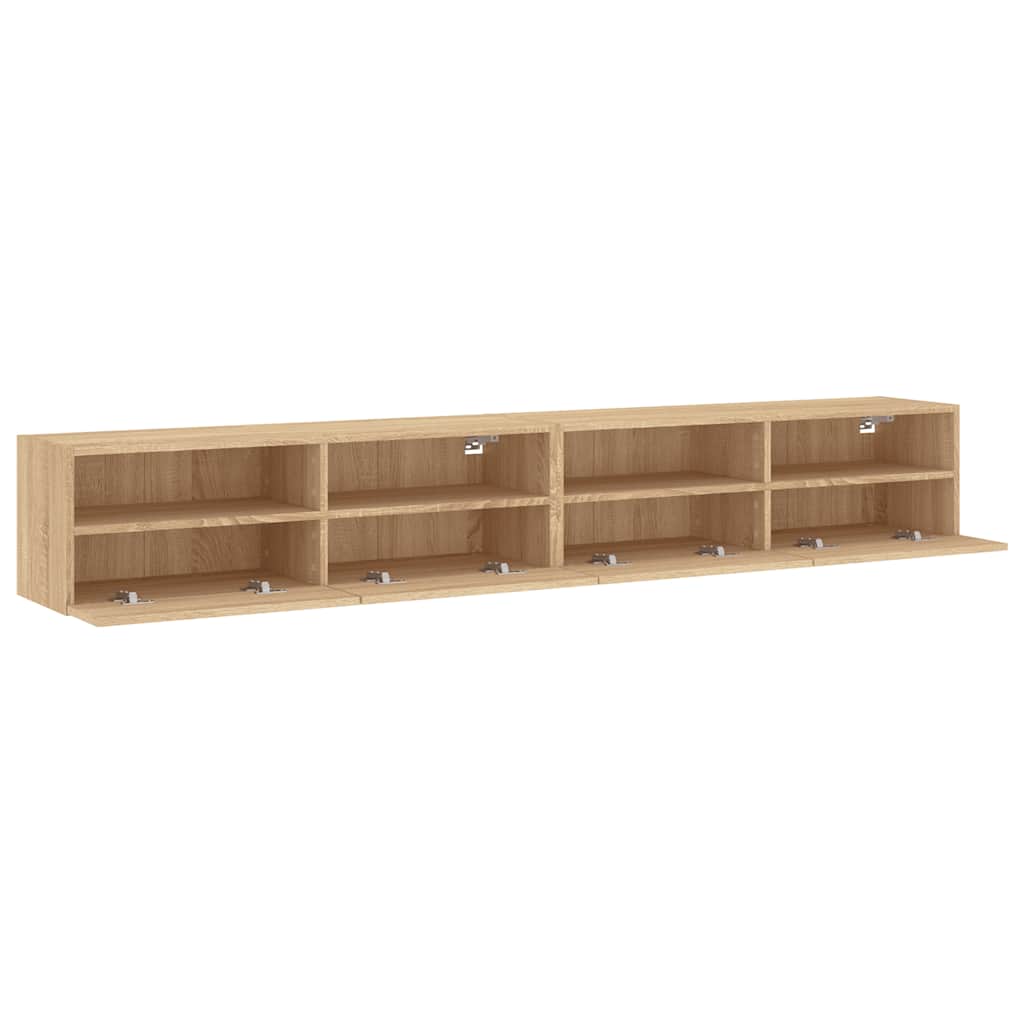 Zidni TV ormarići 2 kom boja hrasta 100 x 30 x 30 cm drveni