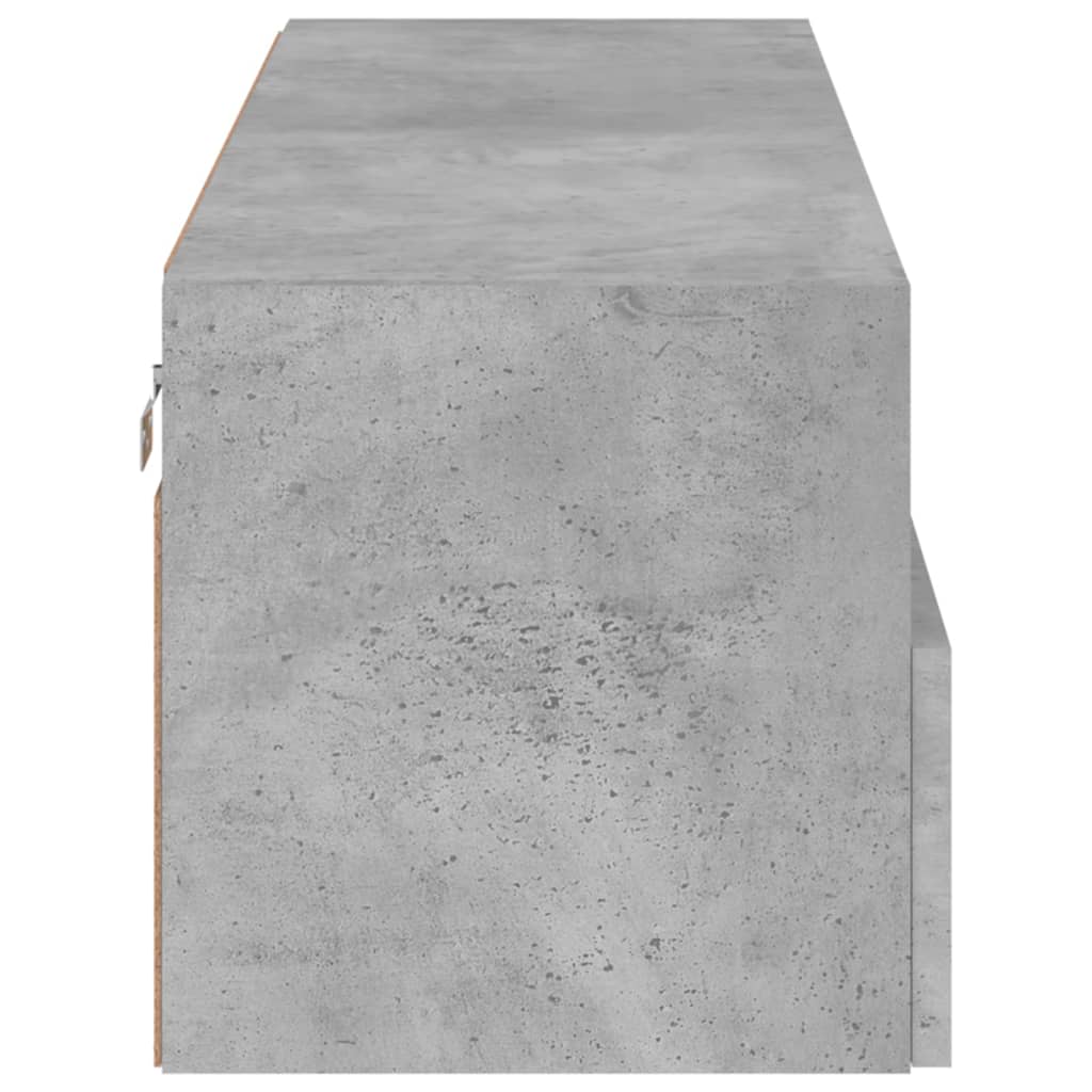Zidni TV ormarić boja betona 100 x 30 x 30 cm konstruirano drvo