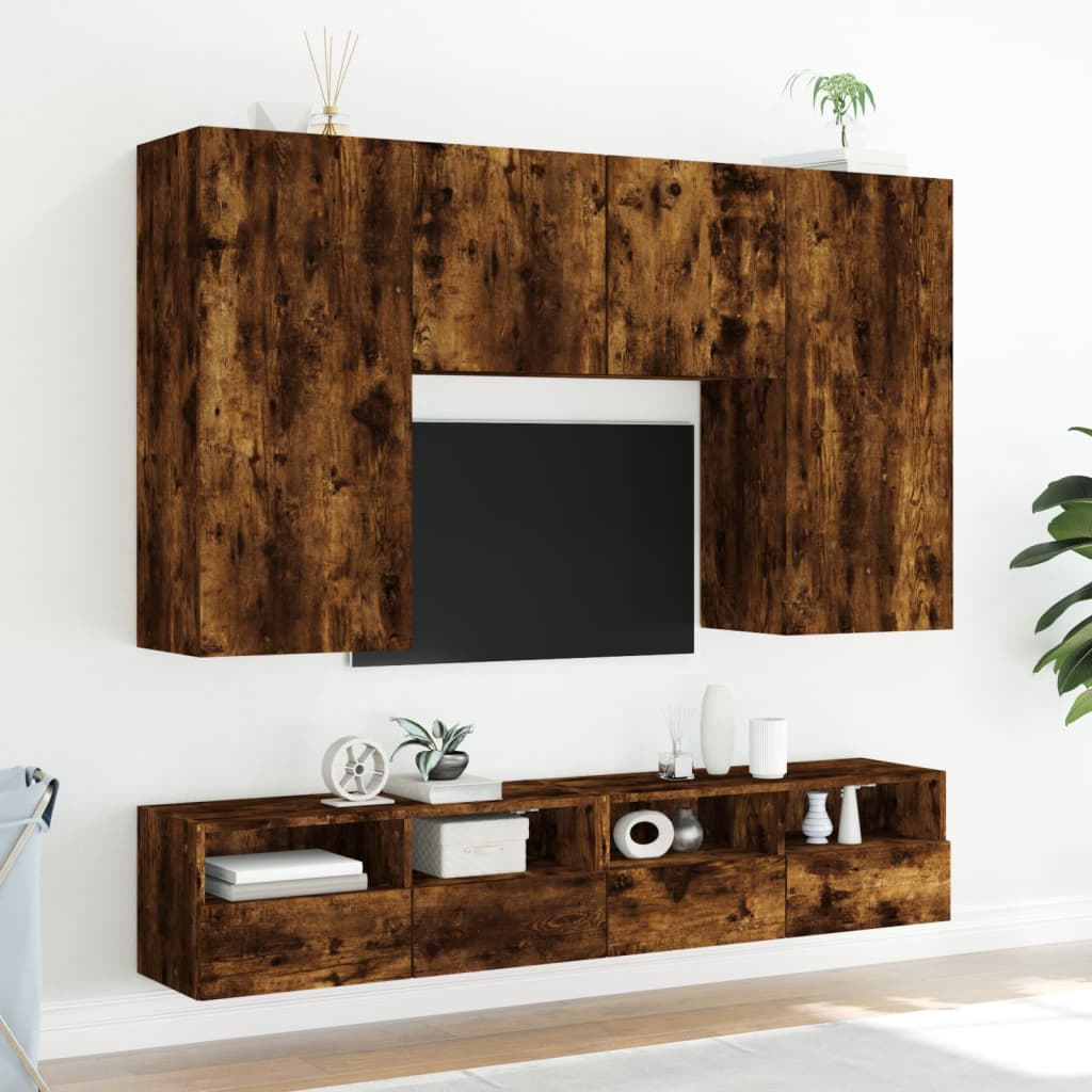 Zidni TV ormarić boja hrasta 100 x 30 x 30 cm konstruirano drvo