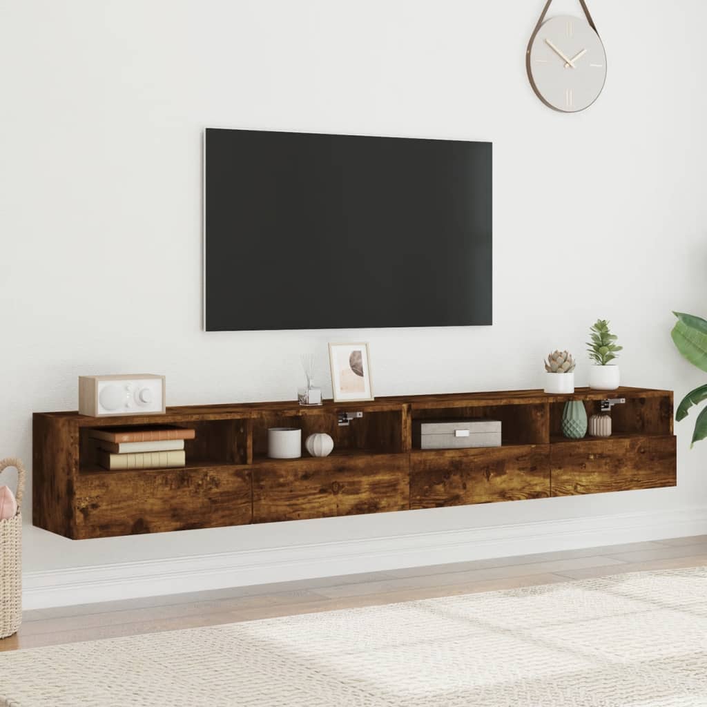 Zidni TV ormarići 2 kom boja hrasta 100 x 30 x 30 cm drveni