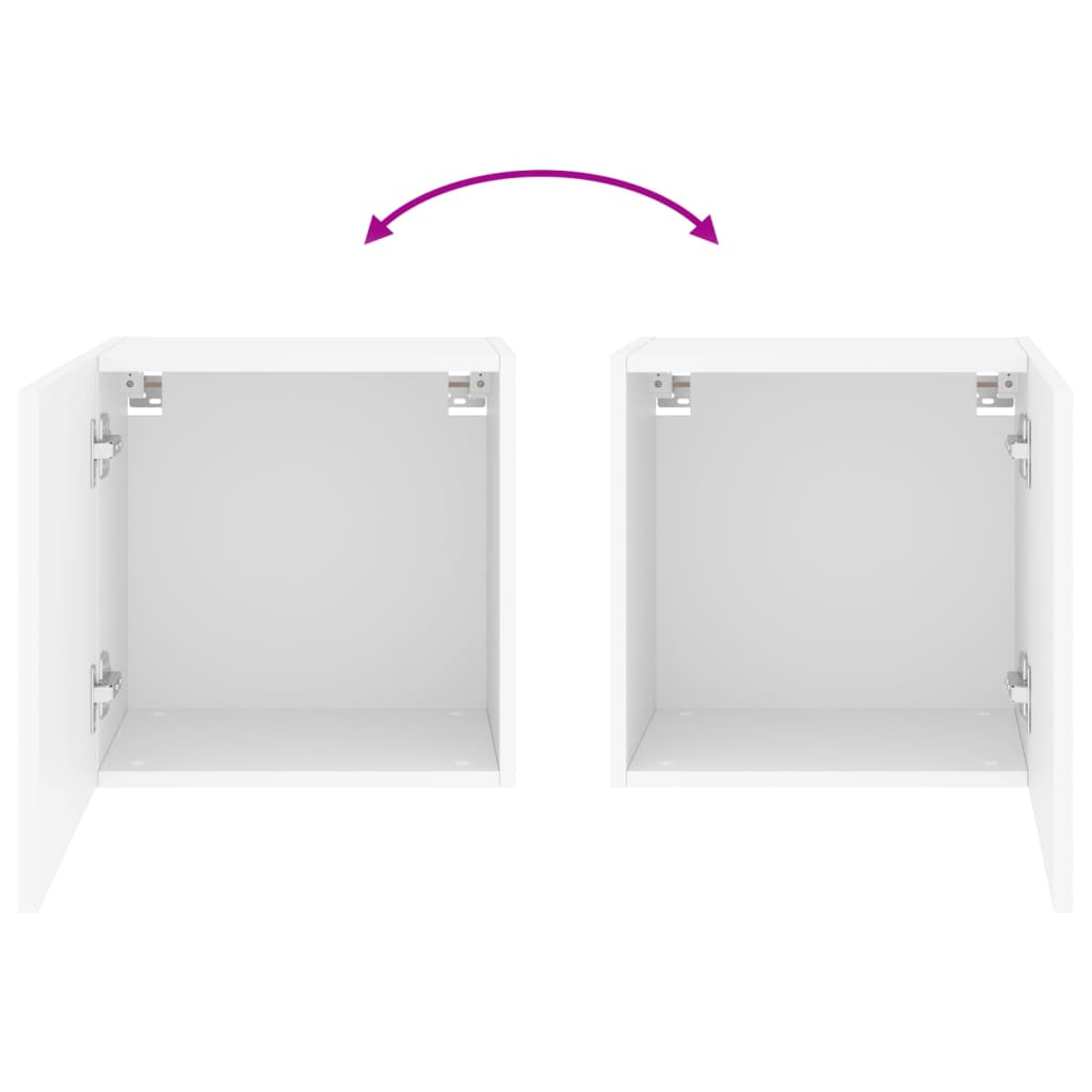 Zidni TV ormarići 2 kom bijeli 40,5x30x40 cm konstruirano drvo