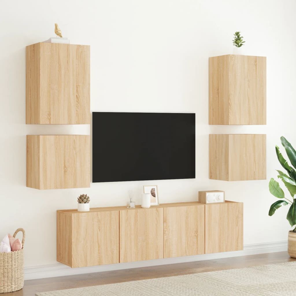 Zidni TV ormarići 2 kom boja hrasta 40,5 x 30 x 40 cm drveni