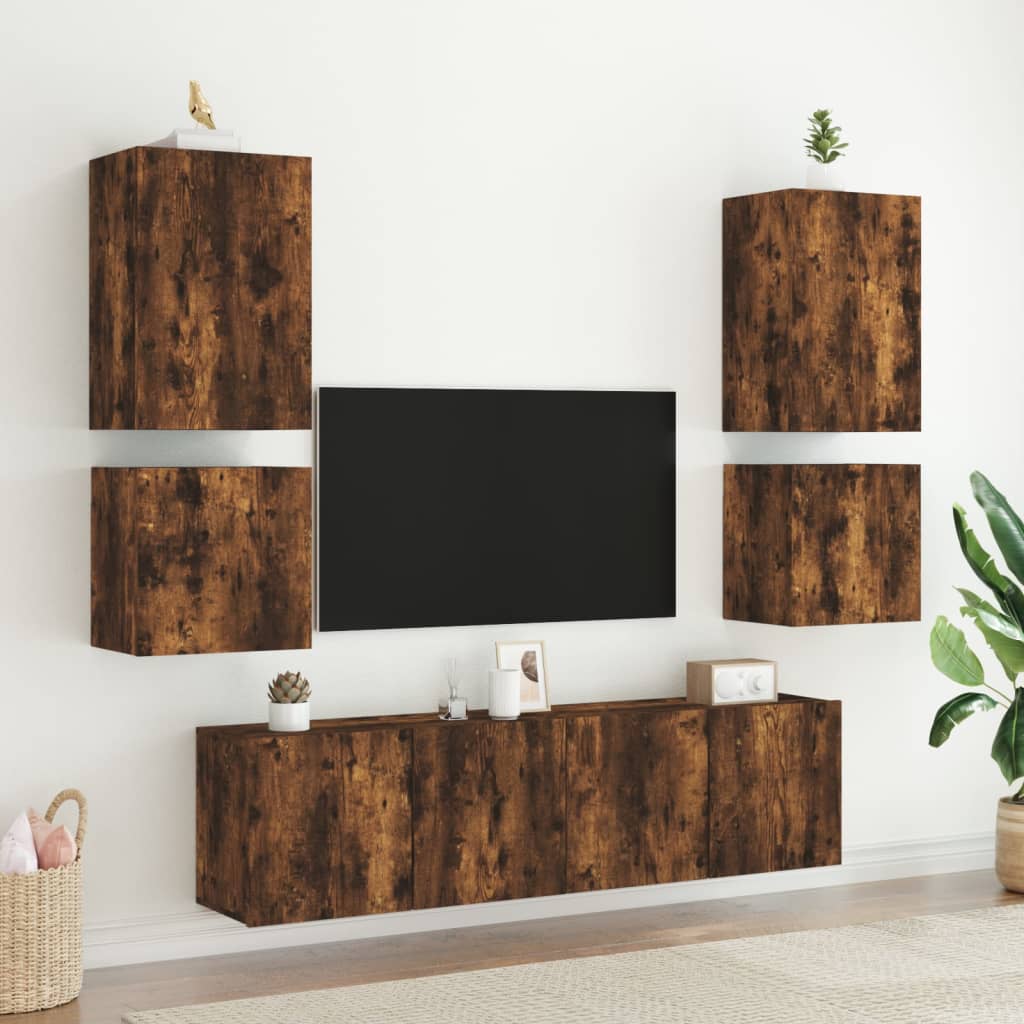 Zidni TV ormarić boja hrasta 40,5x30x40 cm konstruirano drvo
