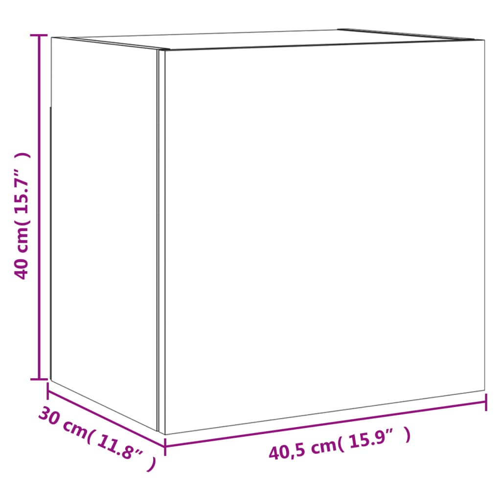 Zidni TV ormarići 2 kom boja hrasta 40,5x30x40 cm drveni