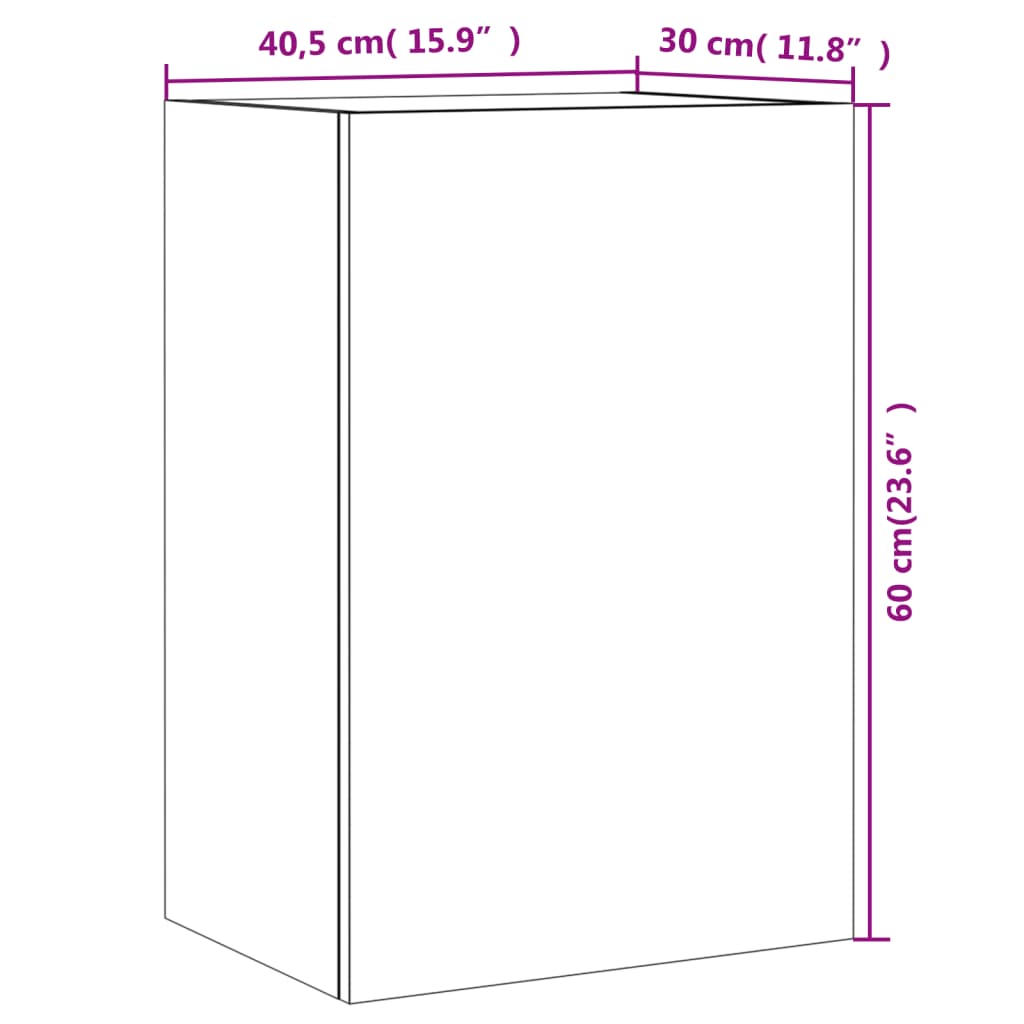 Zidni TV ormarić boja hrasta 40,5x30x60 cm konstruirano drvo