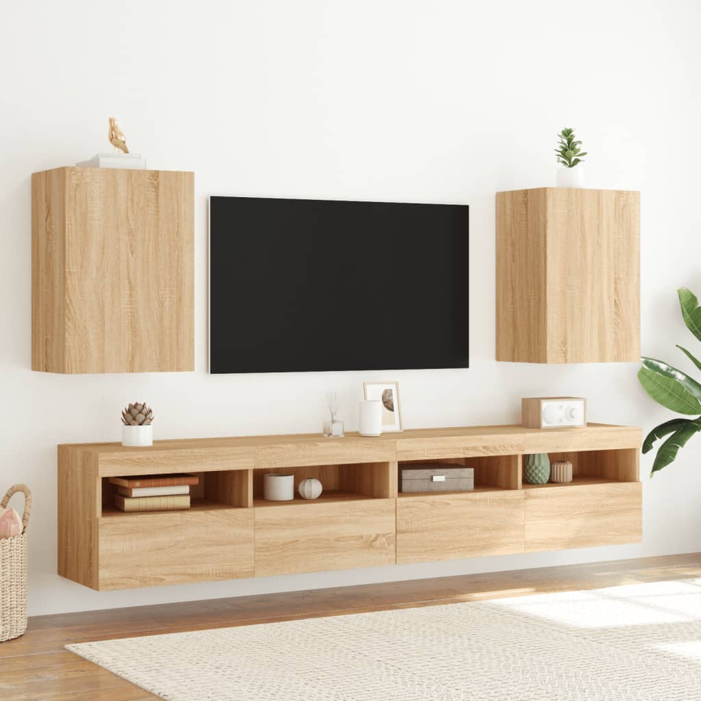 Zidni TV ormarić boja hrasta 40,5x30x60 cm konstruirano drvo