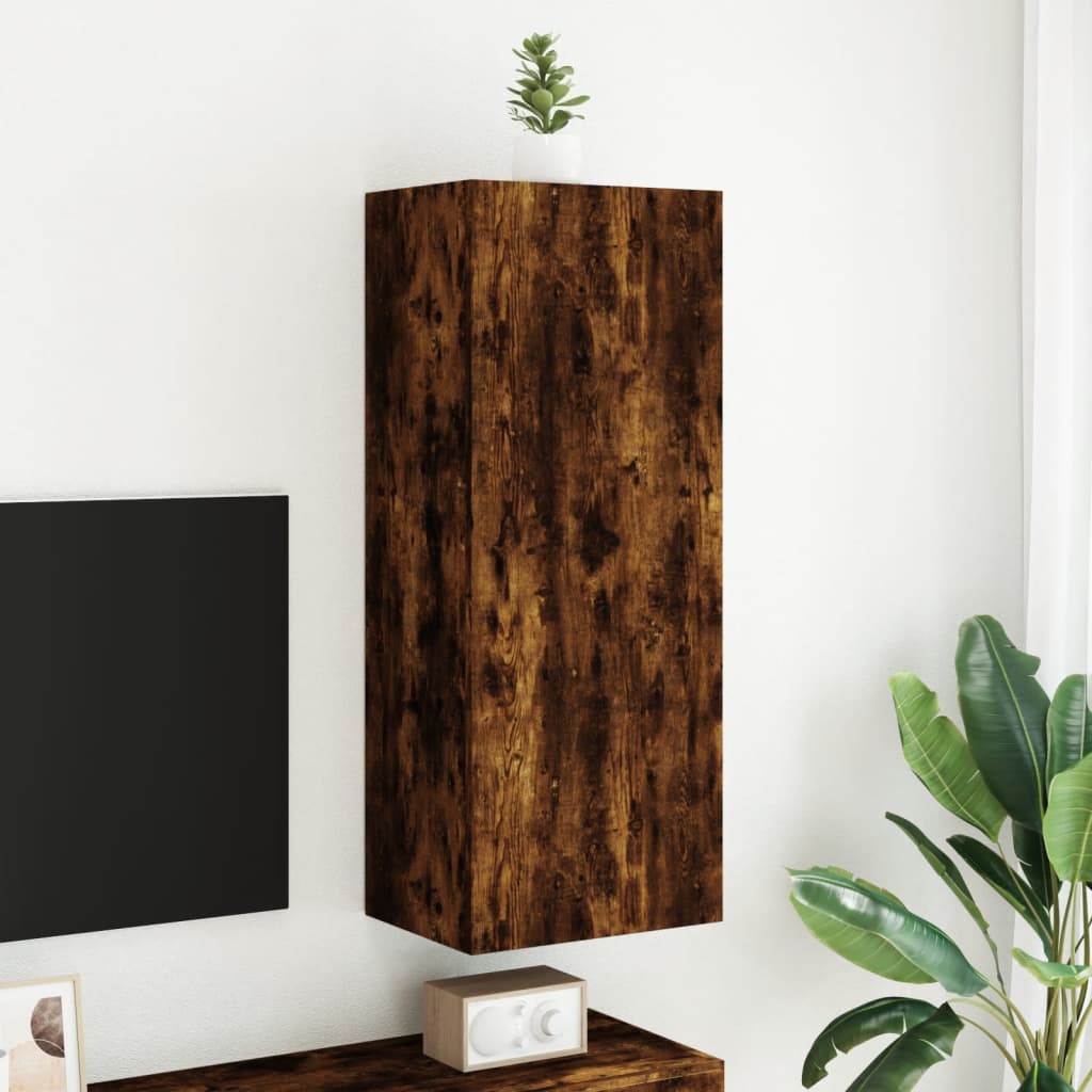 Zidni TV ormarić boja hrasta 40,5x30x102 cm konstruirano drvo