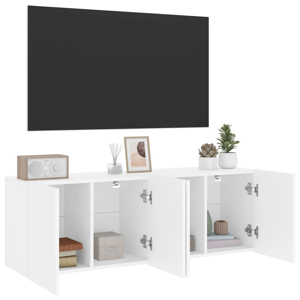 Zidni TV ormarići 2 kom bijeli 60 x30 x 41 cm