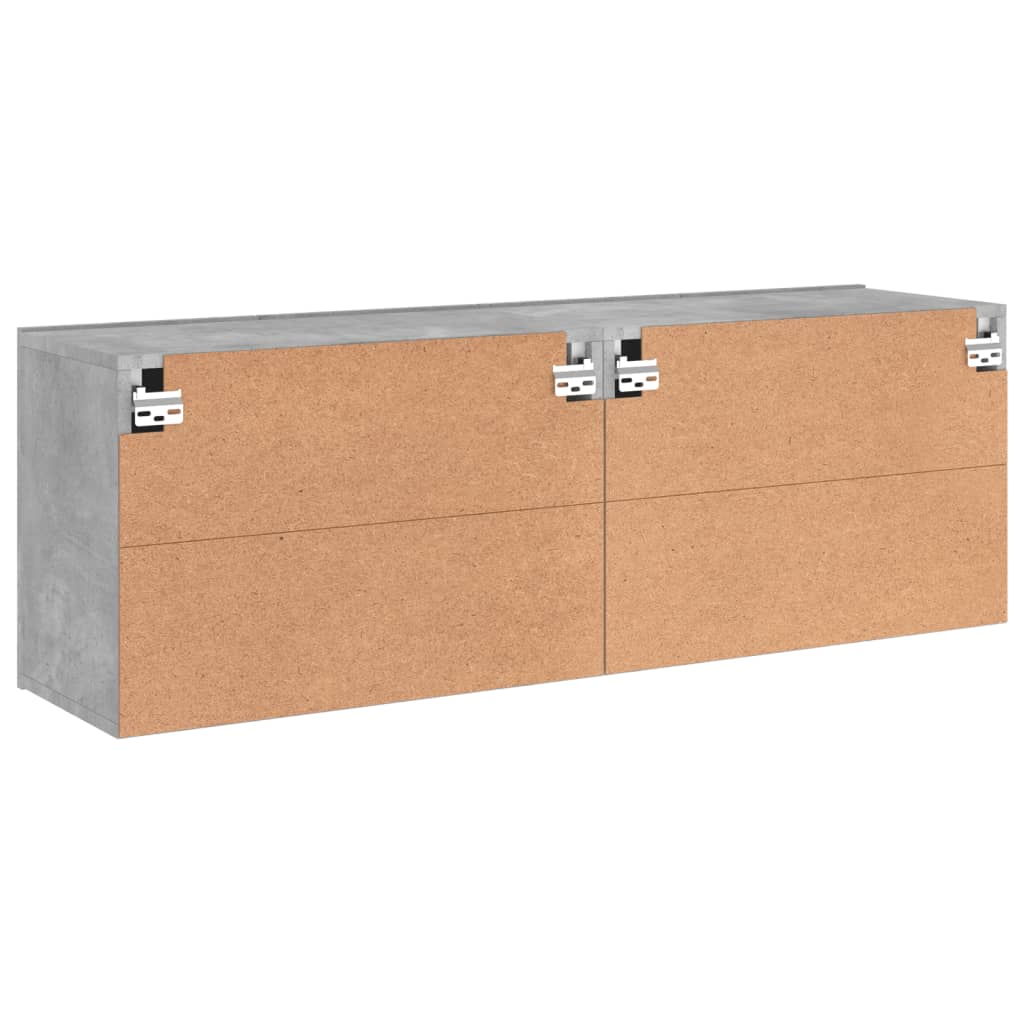 Zidni TV ormarići 2 kom sivi boja betona 60x30x41 cm