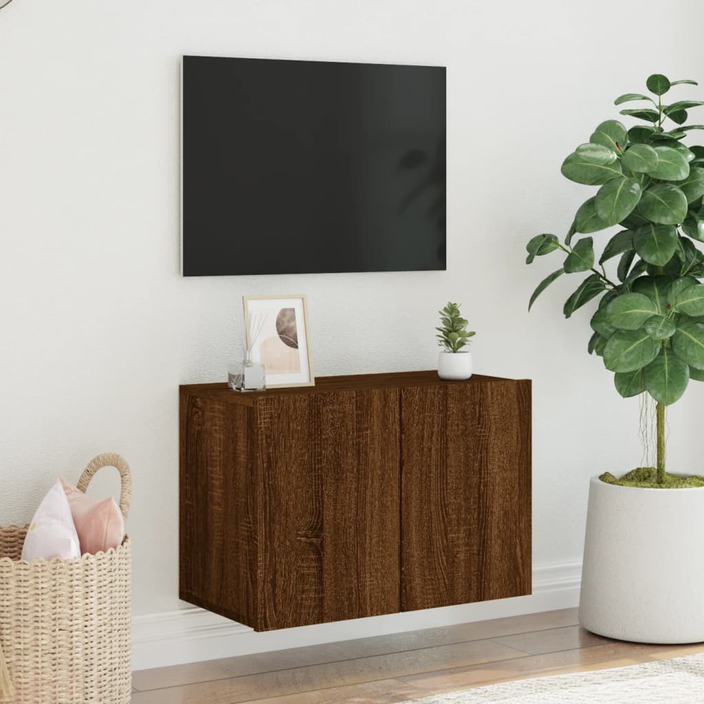 Zidni TV ormarić smeđi boja hrast 60x30x41 cm