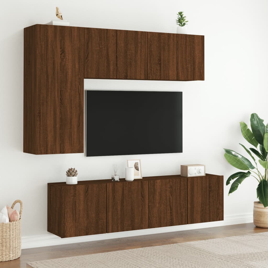Zidni TV ormarić smeđi boja hrast 60x30x41 cm