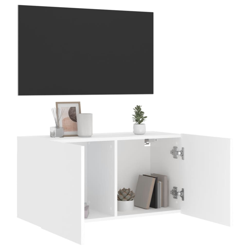 Zidni TV ormarić bijeli 80x30x41 cm