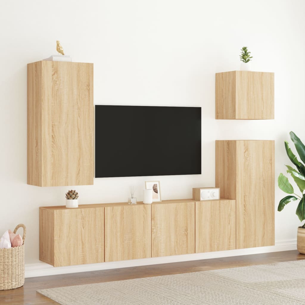 Zidni TV ormarići 2 kom boja hrasta sonome 80x30x41 cm