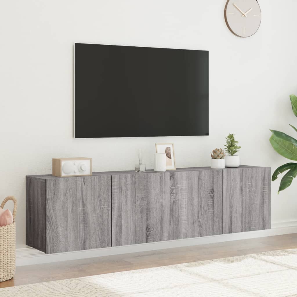 Zidni TV ormarići 2 kom boja sivog hrasta sonome 80x30x41 cm