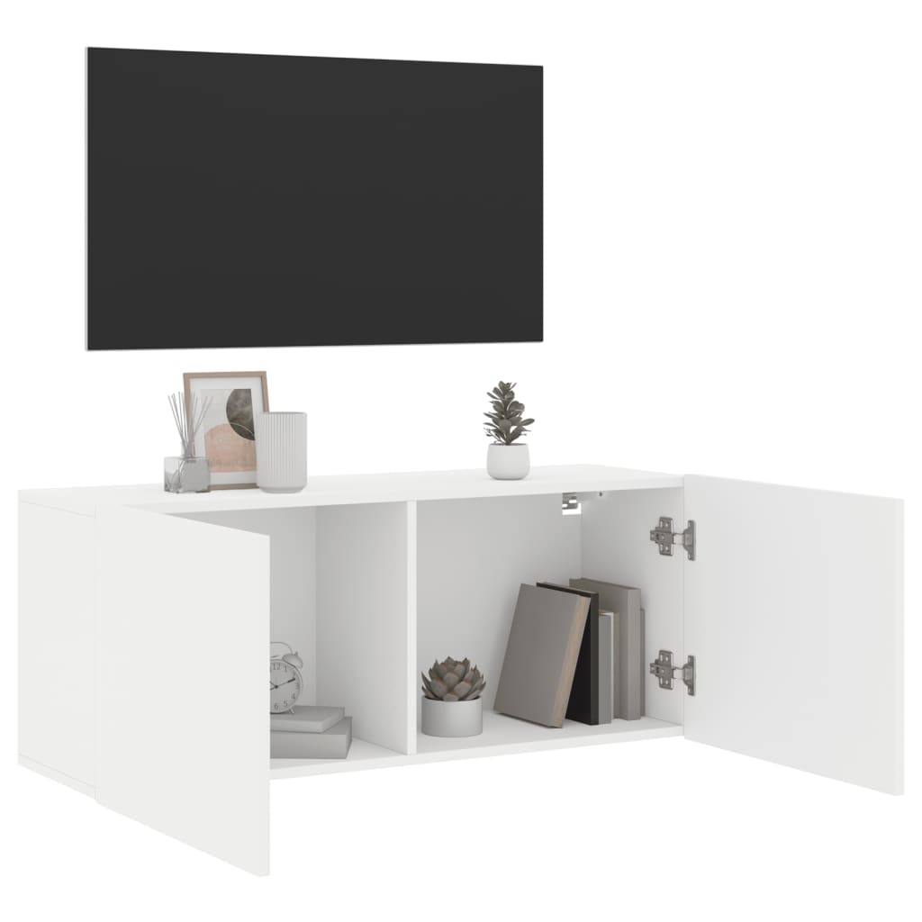 Zidni TV ormarić bijeli 100x30x41 cm
