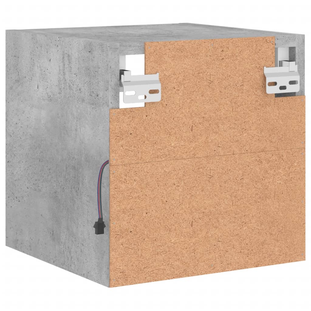 TV ormarić s LED svjetlima siva boja betona 30 x 28,5 x 30 cm