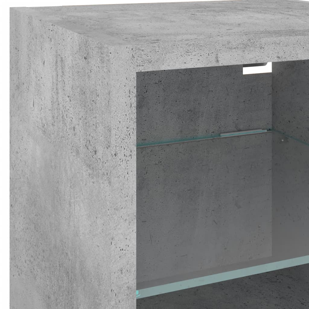 Zidni TV ormarići LED 2 kom boja betona 30 x 28,5 x 30 cm