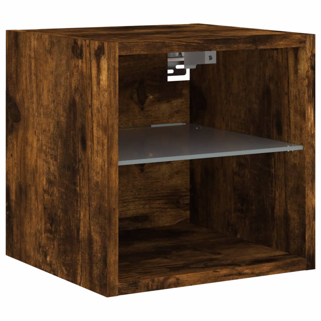 Zidni TV ormarić s LED svjetlima boja hrasta 30 x 28,5 x 30 cm