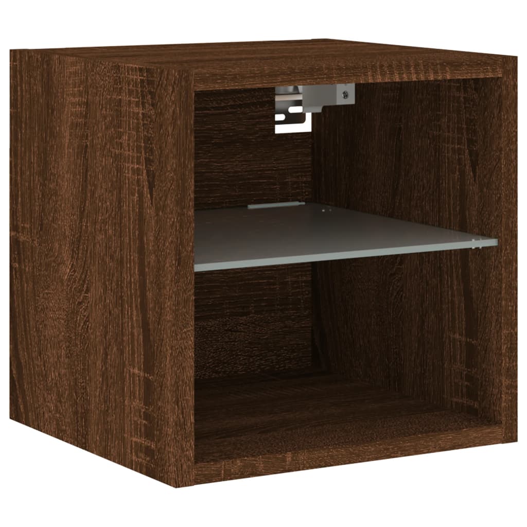 Zidni TV ormarić s LED svjetlima boja hrasta 30 x 28,5 x 30 cm