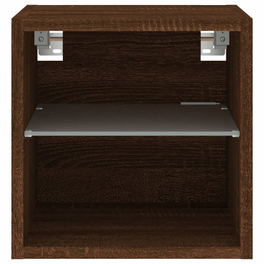 Zidni TV ormarić s LED svjetlima boja hrasta 30 x 28,5 x 30 cm