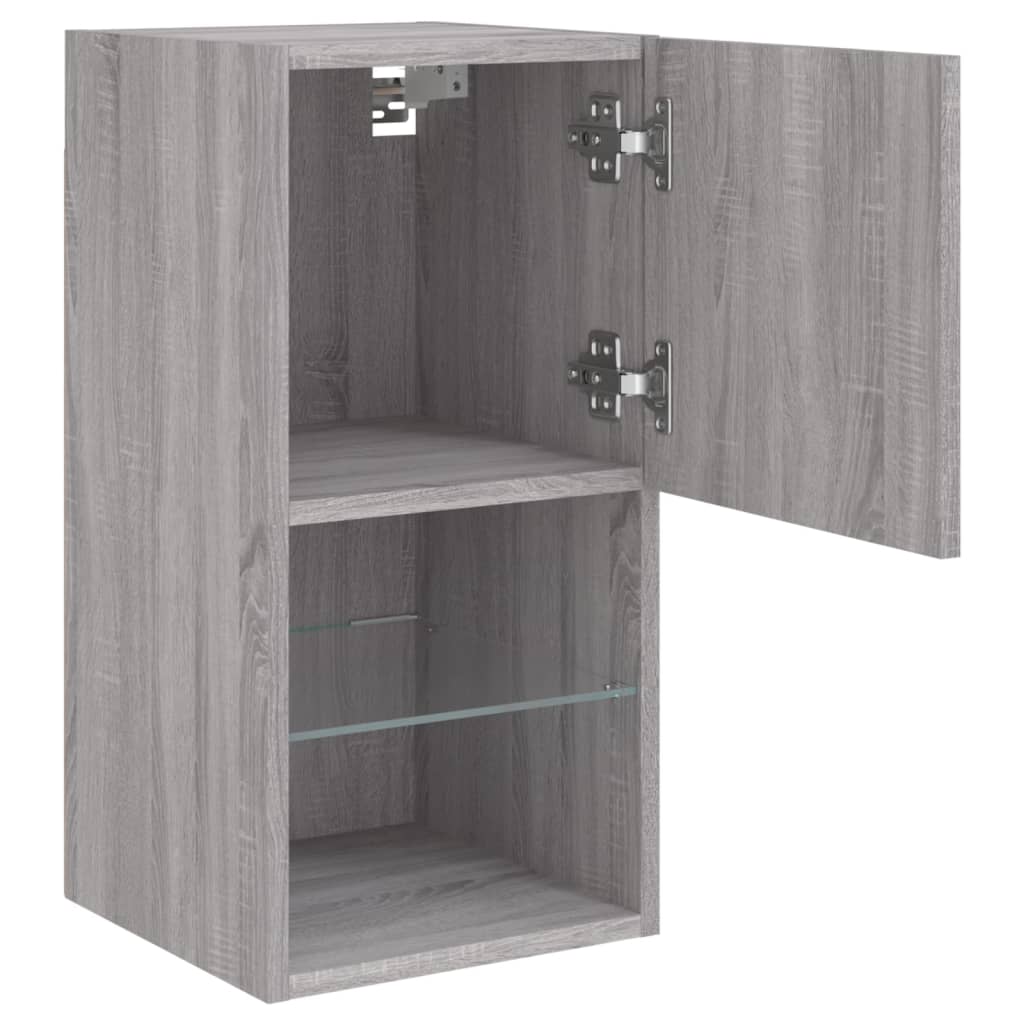TV ormarići s LED svjetlima 2 kom boja hrasta 30,5x30x60 cm