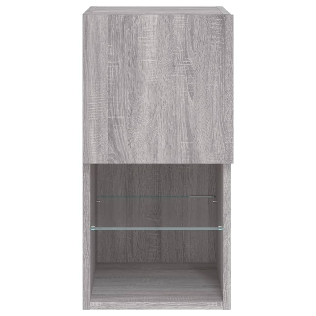 TV ormarići s LED svjetlima 2 kom boja hrasta 30,5x30x60 cm