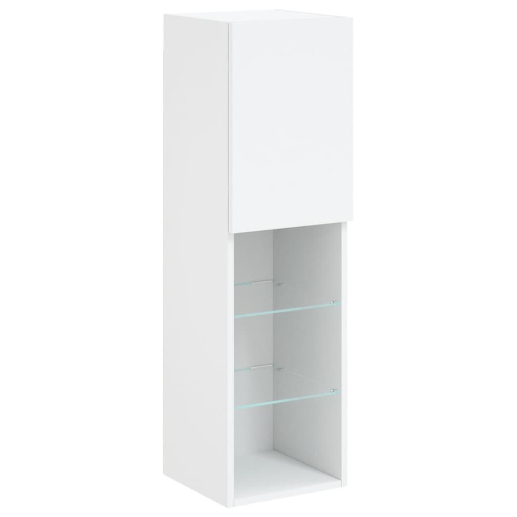 TV ormarići s LED svjetlima 2 kom bijeli 30,5x30x102 cm