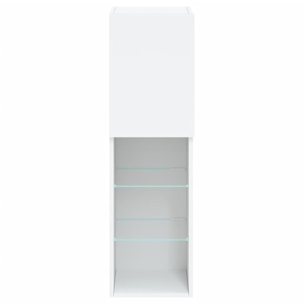 TV ormarići s LED svjetlima 2 kom bijeli 30,5x30x102 cm