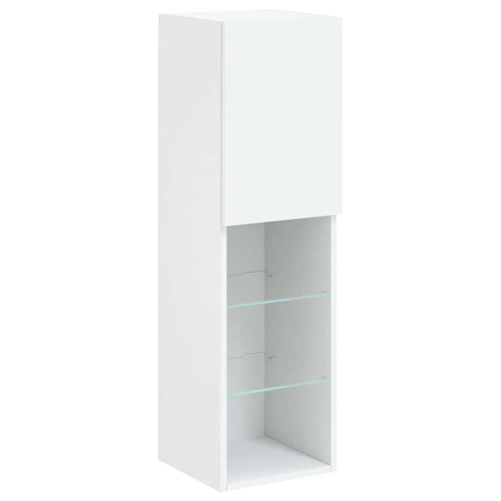 TV ormarići s LED svjetlima 2 kom bijeli 30,5 x 30 x 102 cm