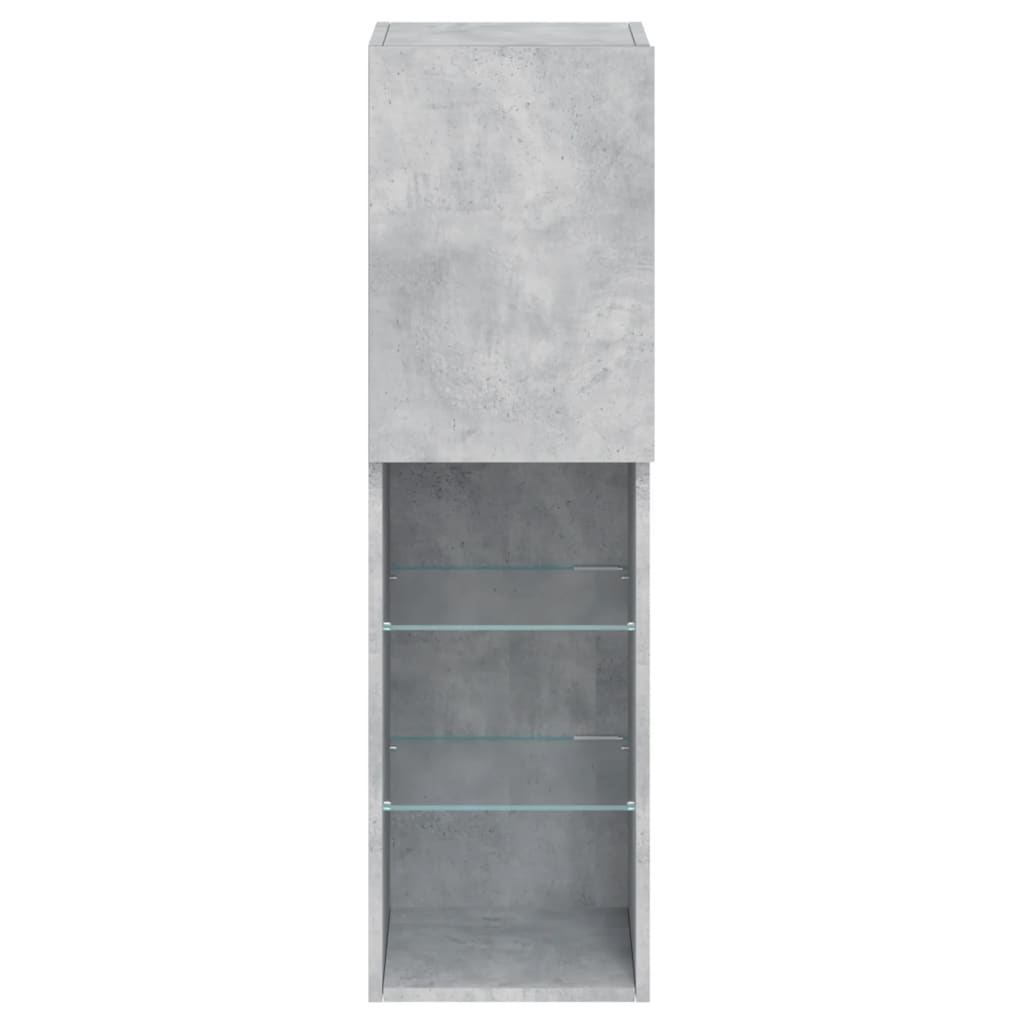 TV ormarići s LED svjetlima 2 kom boja betona 30,5x30x102 cm