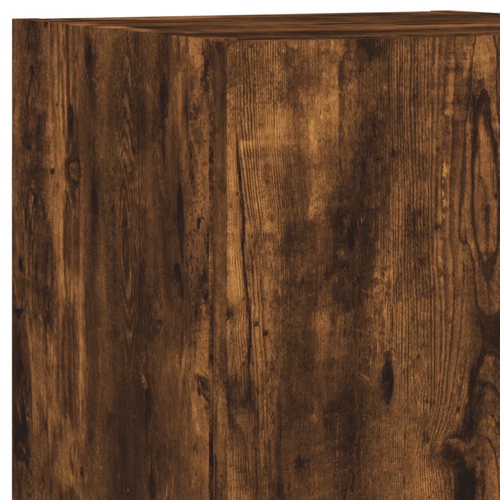 TV ormarić s LED svjetlima boja dimljenog hrasta 30,5x30x102 cm