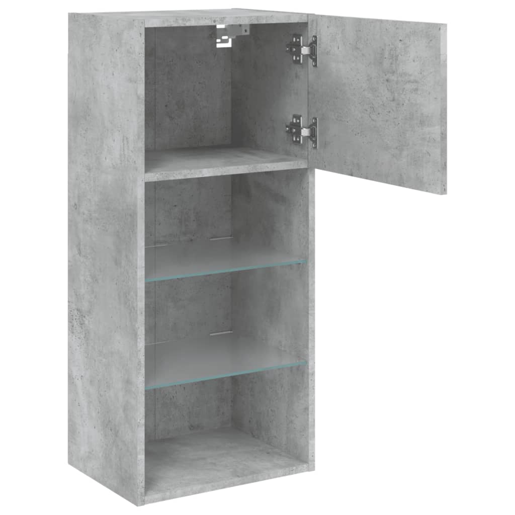 TV ormarići s LED svjetlima 2 kom boja betona 40,5 x 30 x 90 cm
